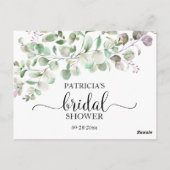 Greenery Eukalyptus Brautparty Advice Cards Postkarte (Rückseite)