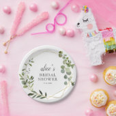 Greenery Eukalyptus Brautparty Paper Plate Pappteller (Party)