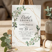 Greenery Eukalyptus Geometrisches Brautparty Einladung
