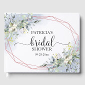 Greenery Eukalyptus Geometrisches Brautparty Gästebuch (Vorderseite)