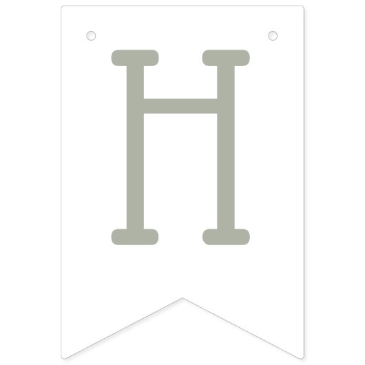 Greenery Eukalyptus Girl's First Birthday Wimpelkette (Zweite Fahne)