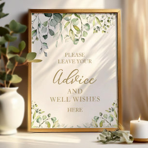 Greenery Eukalyptus Ratgeber und wünscht sich Unte Poster