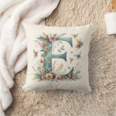 Greenery Fairies Monogram Letter E Kissen (Decke)