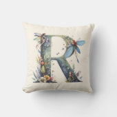Greenery Fairies Monogram Letter R Kissen (Vorderseite)