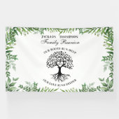 Greenery Family Reunion Tree backdrop banner (Horizontal)