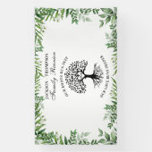 Greenery Family Reunion Tree backdrop banner (Vertikal)