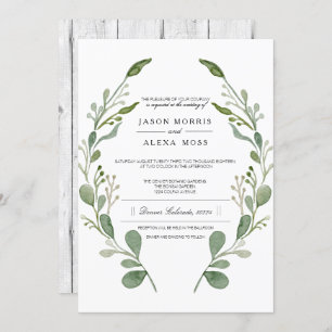 Greenery Farmhouse Wedding Elegante Hochzeit Einladung