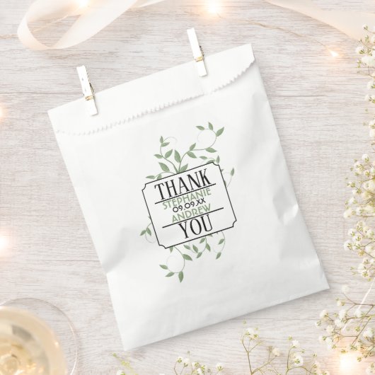 Greenery Favor Bag Geschenktütchen (Ausgeschnitten)