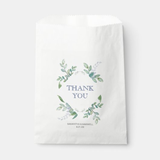 Greenery Favor Bags Geschenktütchen (Vorderseite)