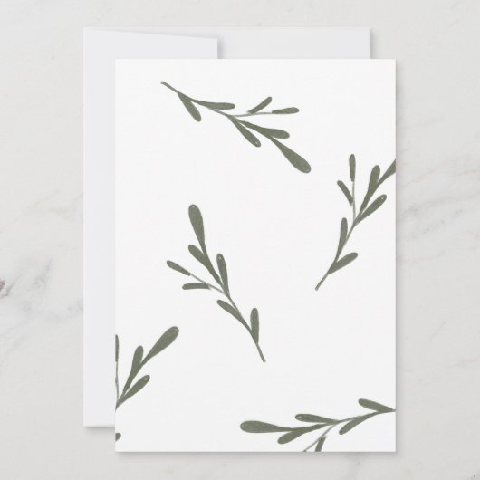 Greenery First Community Girl Boy Einladung (Rückseite)