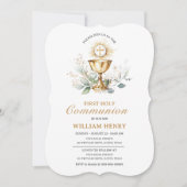 Greenery First Holy Communion Invitation  Einladung (Vorderseite)