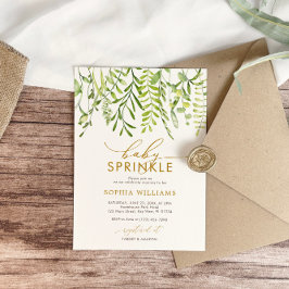 Greenery Floral Baby Sprinkle Einladung