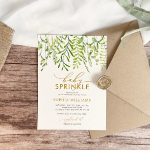 Greenery Floral Baby Sprinkle Einladung