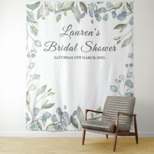 Greenery Floral Brautparty Foto Stand Hintergrund Wandteppich