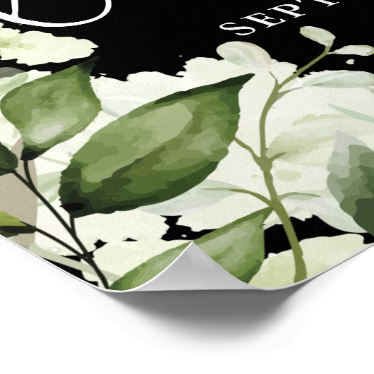 Greenery Floral Bridal Luncheon Begrüßungszeichen Poster (Ecke)