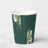 Greenery Floral Elegant Emerald Wedding Pappbecher (Rechts)