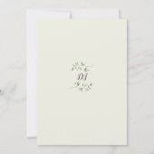 Greenery Floral Elegant Monogram Bar Mitzvah Einladung (Rückseite)