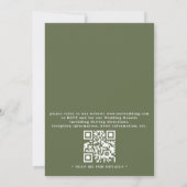Greenery Floral Elegant Rustic QR Code Wedding Einladung (Rückseite)