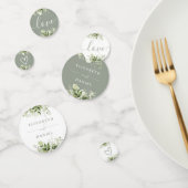 Greenery Floral Elegant Sage Green Wedding Konfetti (Gruppe)