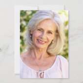 Greenery Floral Foto Script Retirement Party Einladung (Rückseite)