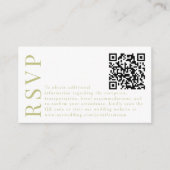 Greenery Floral Garden Wedding UAWG QR Code Cards Begleitkarte (Vorderseite)