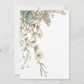 Greenery Floral Garland Script Elegante Hochzeit Einladung (Rückseite)