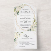 Greenery Floral Geometric (kein ENV erforderlich)  All In One Einladung (Innen Boden)