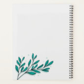 Greenery Floral Gold Foil Blätter Hochzeitsplaner Planer (Rückseite)