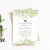 Greenery Floral Graduation Party Einladung