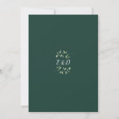 Greenery Floral Happy End Hochzeit Einladung (Rückseite)