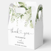 Greenery Floral Heart Script Wedding Geschenkschachtel (Geöffnet)