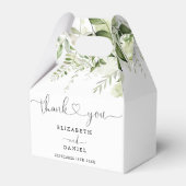 Greenery Floral Heart Script Wedding Geschenkschachtel (Vorderseite)
