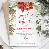 Greenery Floral Jingle & Mingle Winter Christmas Einladung