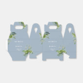 Greenery Floral Modern Dusty Blue Wedding Geschenkschachtel (Ungefaltet)