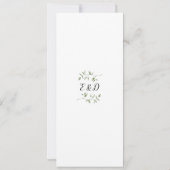 Greenery Floral Monogram QR Code Wedding Einladung (Rückseite)