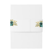 Greenery Floral Quinceañera Einladungsbanderole (Rückseitenbeispiel)