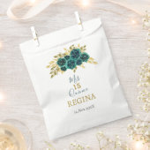 Greenery Floral Quinceañera Geschenktütchen (Ausgeschnitten)