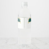 Greenery Floral Quinceañera Wasserflaschenetikett (Rückseite)