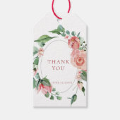 Greenery Floral Rose Tag Geschenkanhänger (Vorderseite)