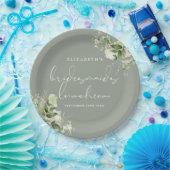 Greenery Floral Sage Green Bridesmaids Luncheon Pappteller (Party)