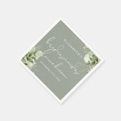 Greenery Floral Sage Green Bridesmaids Luncheon Serviette (Ecke)