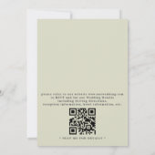 Greenery Floral Tropical Elegant QR Code Wedding Einladung (Rückseite)
