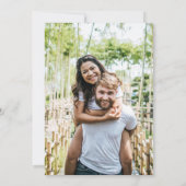 Greenery Floral Typografy Foto Wedding Save The Date (Rückseite)