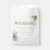 Greenery Floral Typografy Wedding Geschenktütchen (Vorderseite)