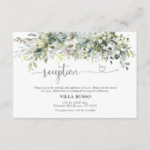 Greenery Floral Wedding Ceremony Empfang Card Begleitkarte (Vorderseite)