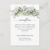 Greenery Floral Wedding Ceremony Empfang Card Begleitkarte (Vorderseite)