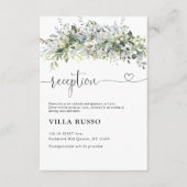 Greenery Floral Wedding Ceremony Empfang Card Begleitkarte (Vorderseite)