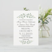 Greenery Floral Wedding Einladungen (Stehend Vorderseite)