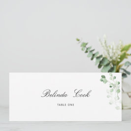 Greenery Floral Wedding Place Card Einladung