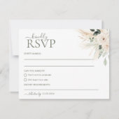 Greenery Floral Wedding RSVP Postcard Victoria Karte (Vorderseite)